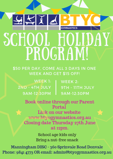 July Holiday Program